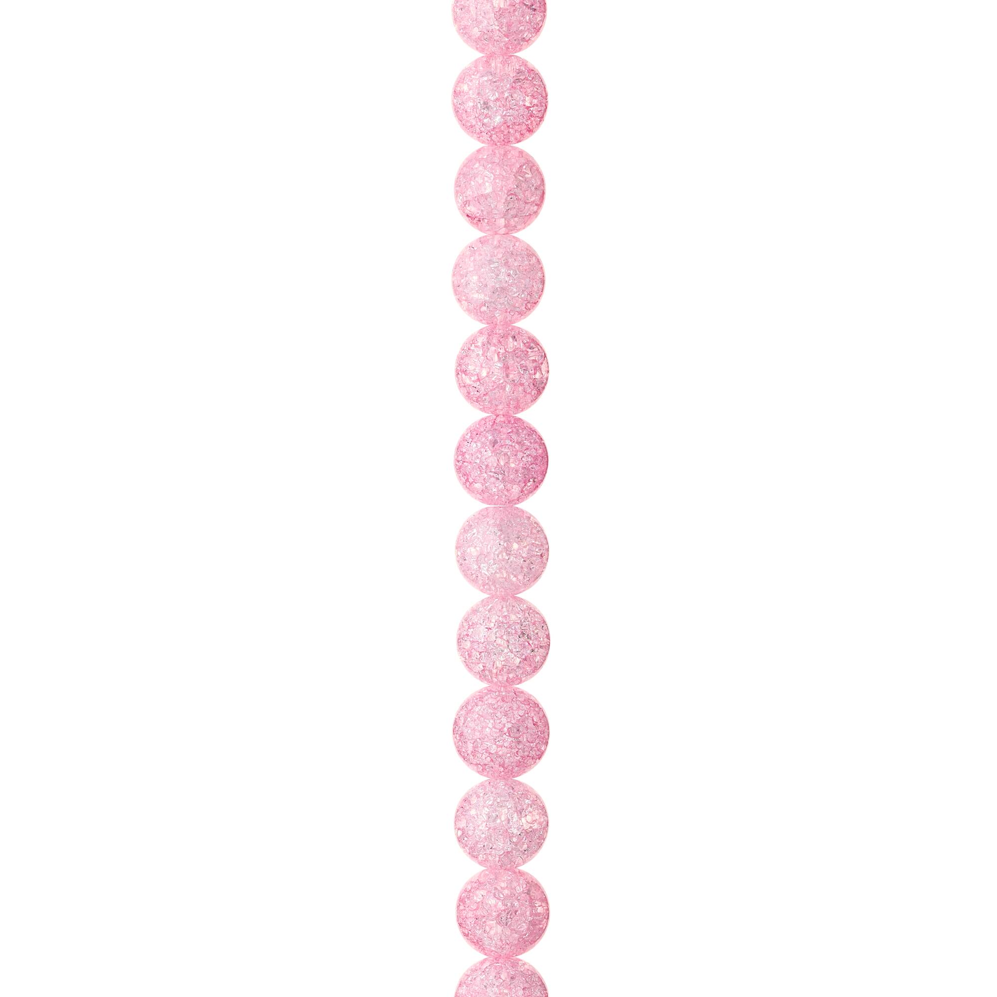 Pink Crackled Quartz Round Beads, 8mm by Bead Landing™